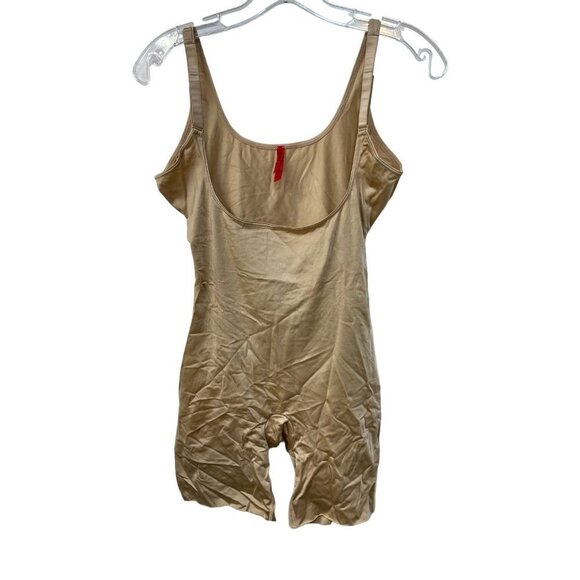Spanx Open Crotch Bust Bodysuit Mid Thigh Slimplicity Sleek Compression Control - Picture 1 of 5